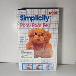 Vintage Simplicity Pom Pom Pet Craft Kit #8027 Vintage 1986